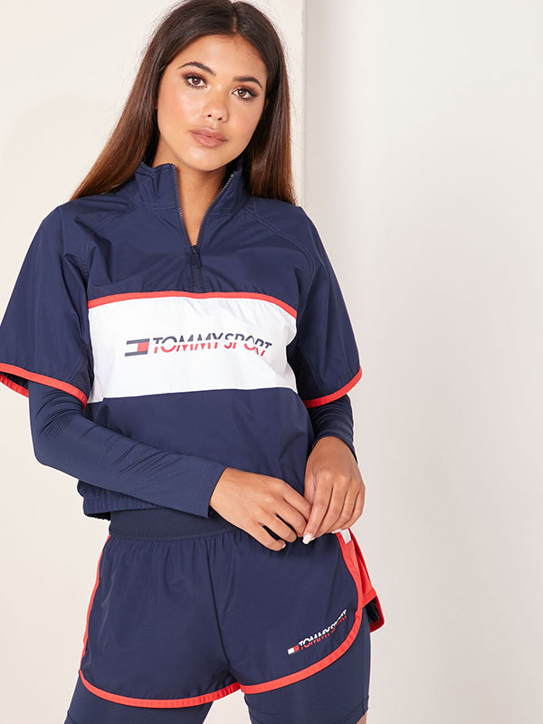 Blocked Stars 1/2 Zip Shell Sport Navy / XS