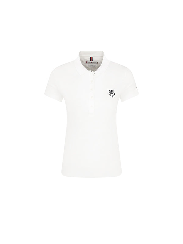 Th Essential Slim Polo Ss BRIGHT WHITE / L