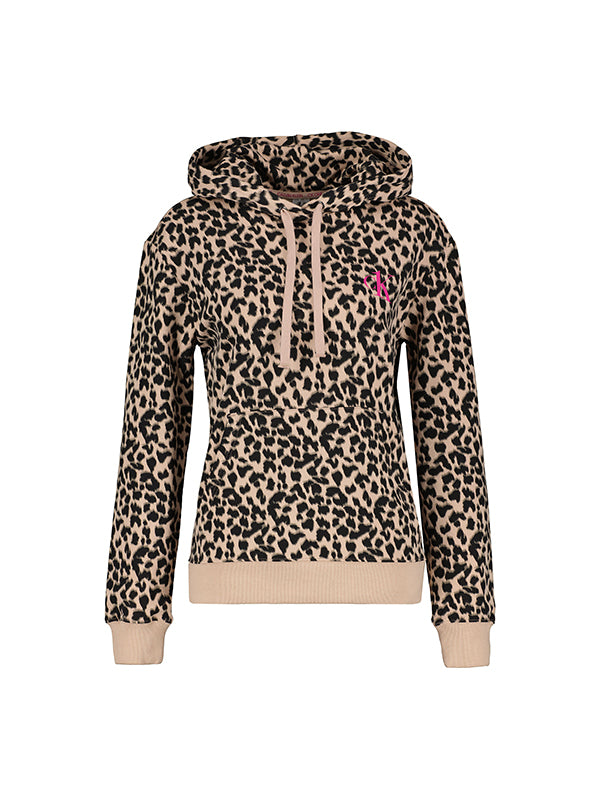 L/S Sweatshirt SKETCHED LEOPARD PRINT_HONEY ALMOND / L