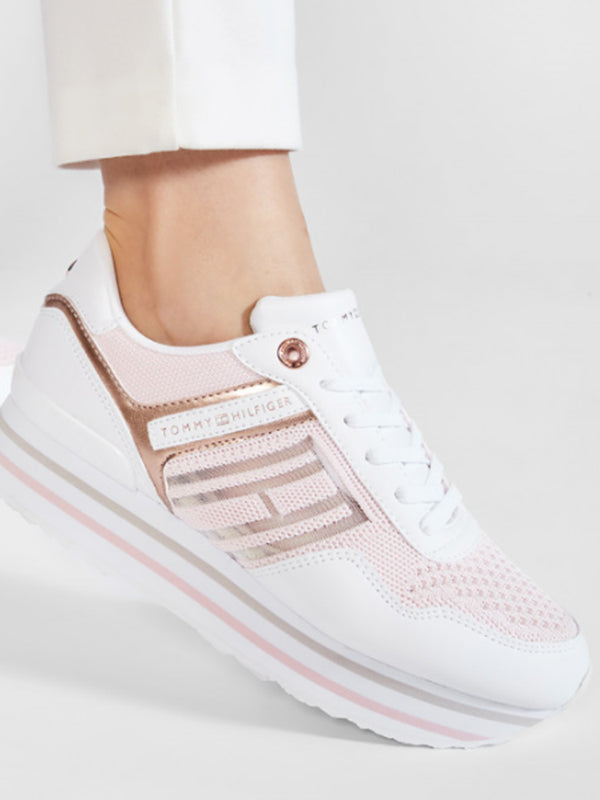 Knitted Flatform Sne Light Pink / 36