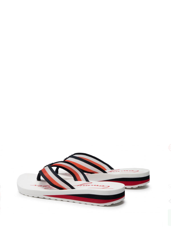 Tommy Ribbon Flat Be White / 36