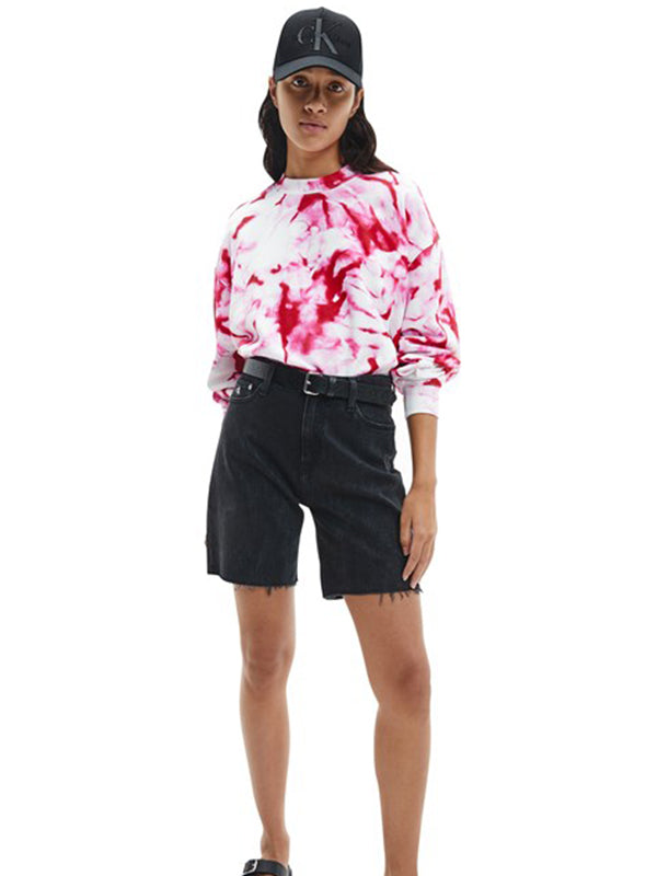 Marble Aop Crew Neck Cerise Marble Aop / L