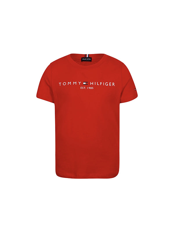 Essential Logo Tee S Deep Crimson / 10