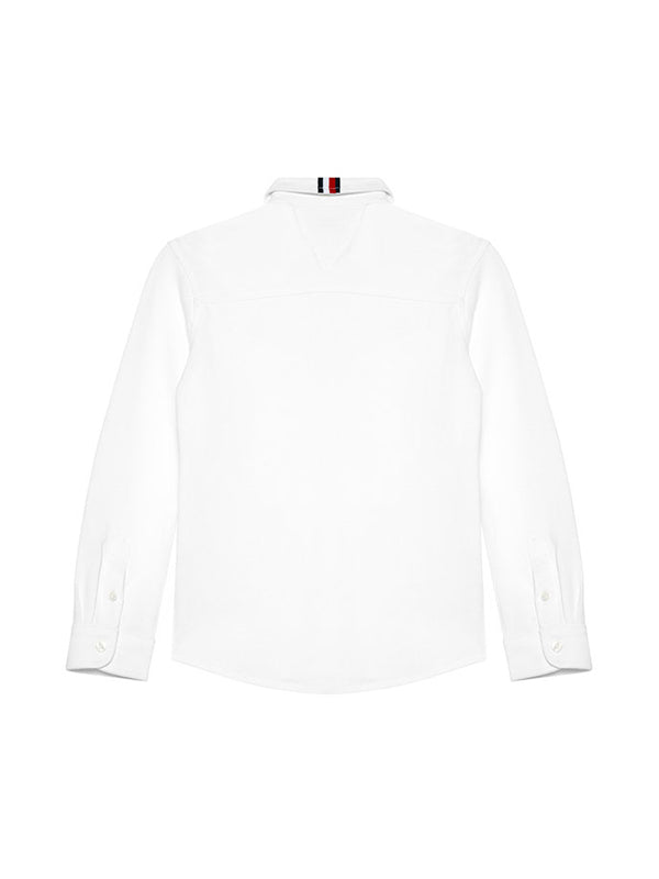 Stretch Pique Shirt White / 10