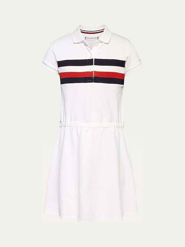 Pique Polo Dress S/S White / 10