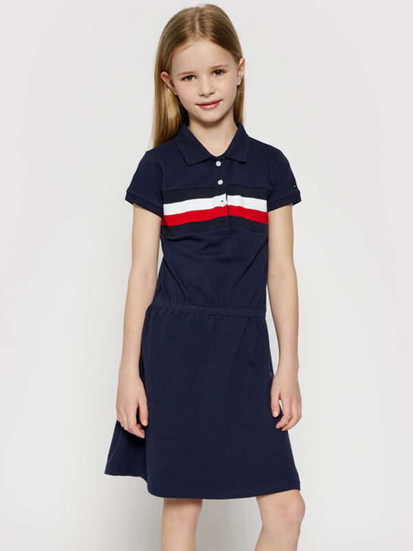 Pique Polo Dress S/S Twilight Navy / 10