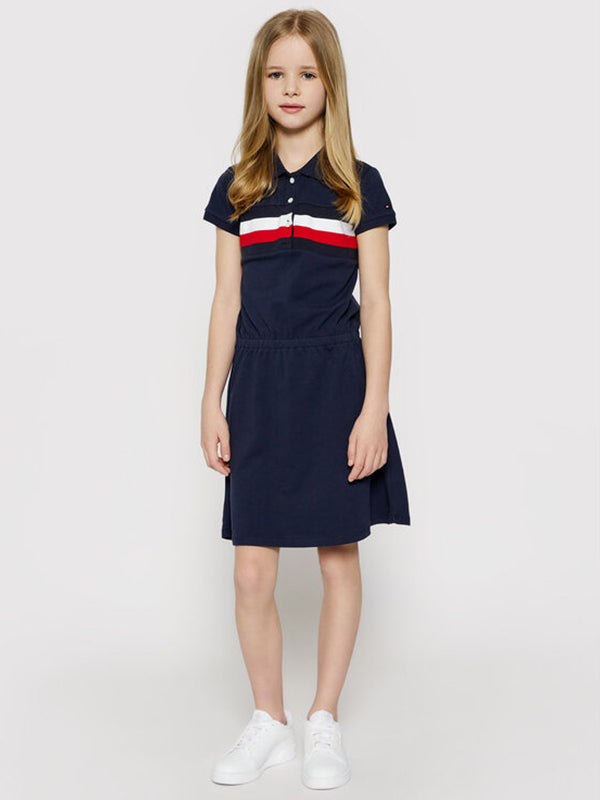 Pique Polo Dress S/S Twilight Navy / 10