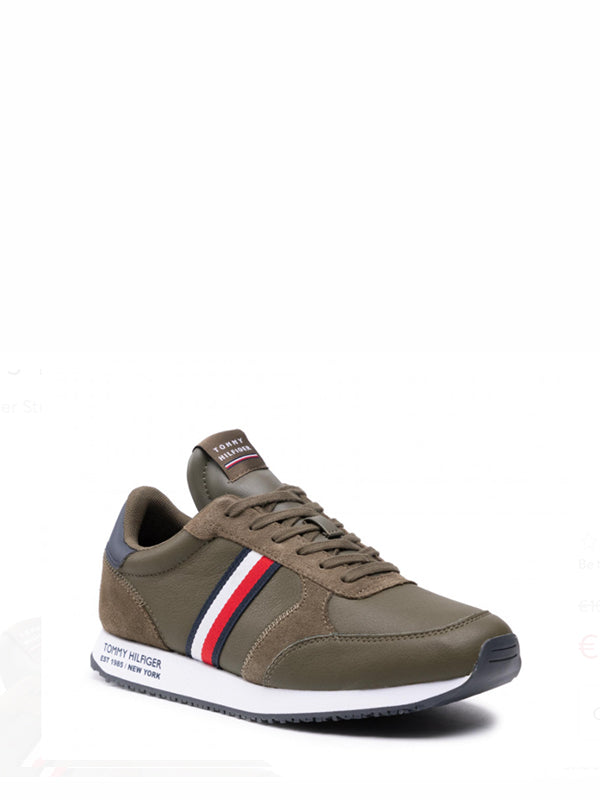 Runner Lo Leather St Army Green / 42