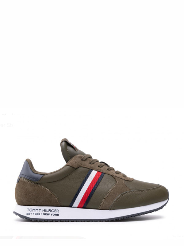 Runner Lo Leather St Army Green / 42