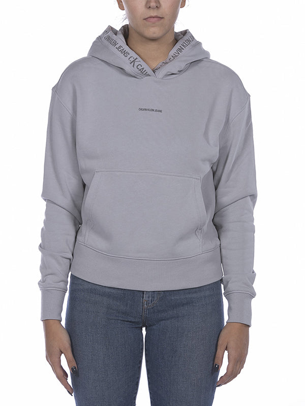 Logo Trim Hoodie Marble Grey / L