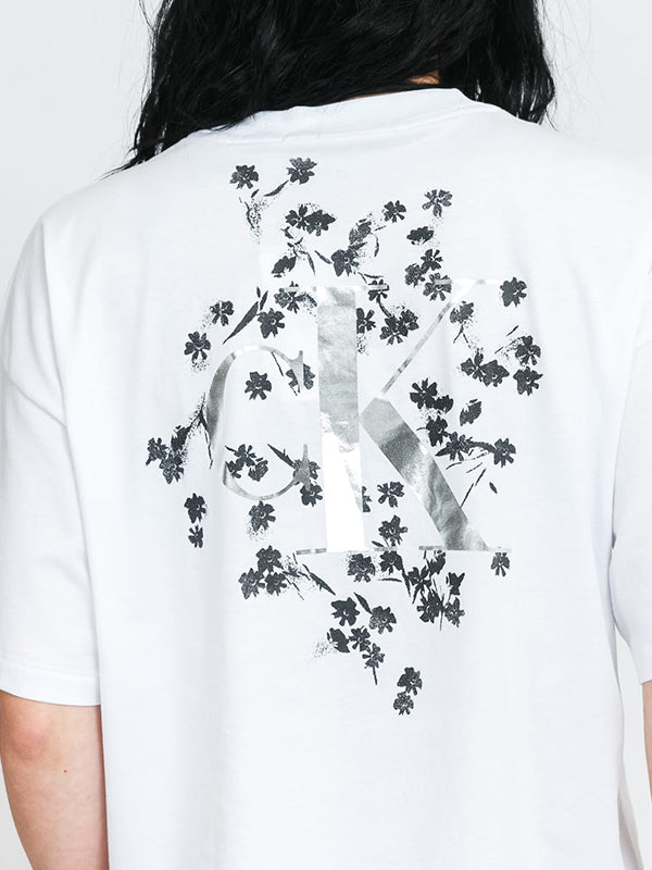 Back Floral Graphic Bright White / L