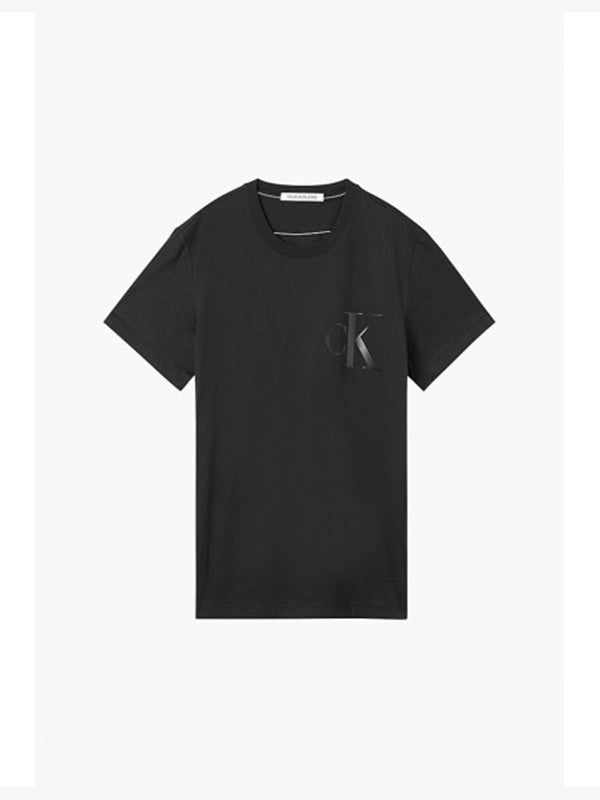 Leather Monogram Tee Ck Black / L