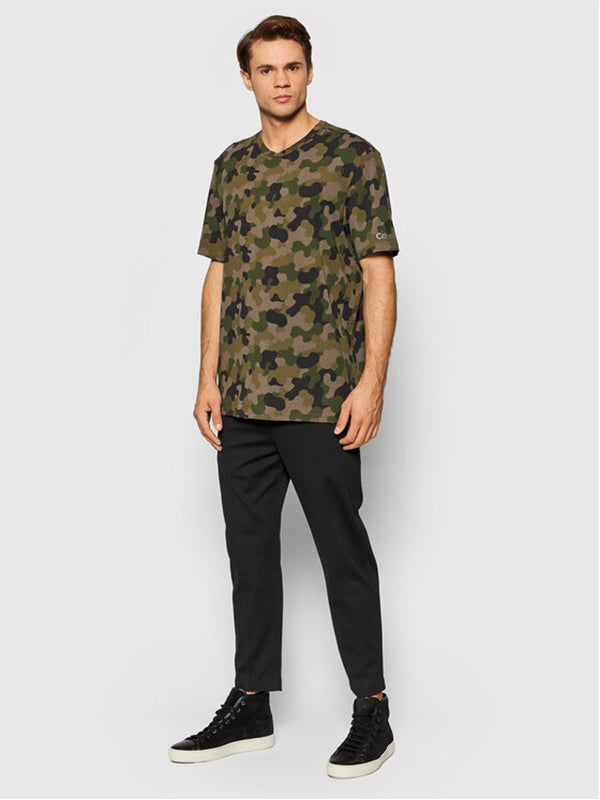 S/S Crew Neck GALVANIZE CAMO_ARMY GREEN / L