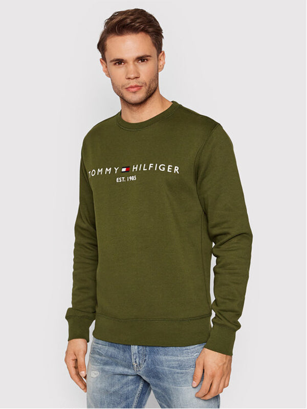 Tommy Logo Sweatshirt Olivewood / L