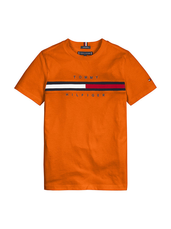 Flag Rib Insert Tee Magnetic Orange / 10