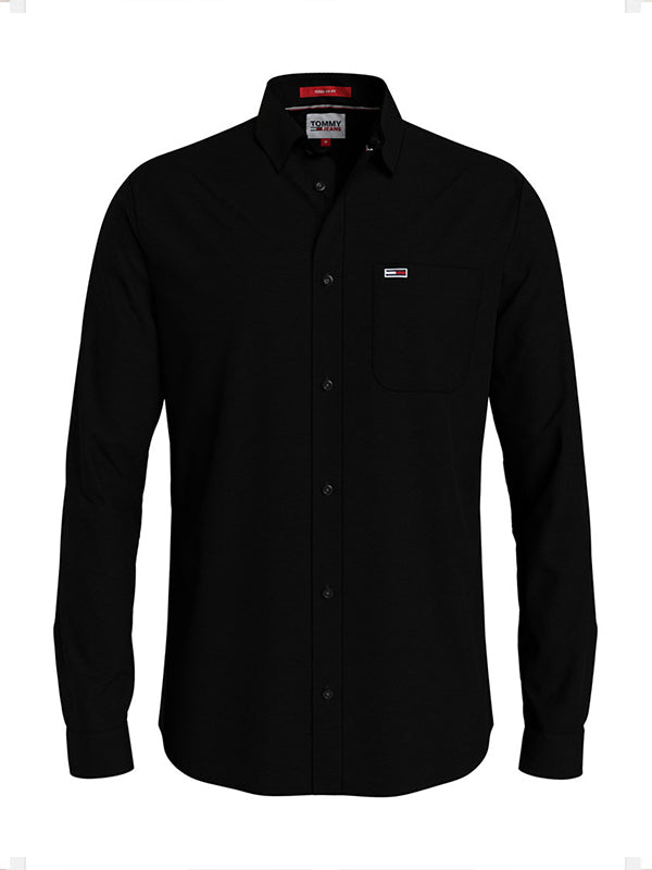 Tjm Peached Poplin S Black / L