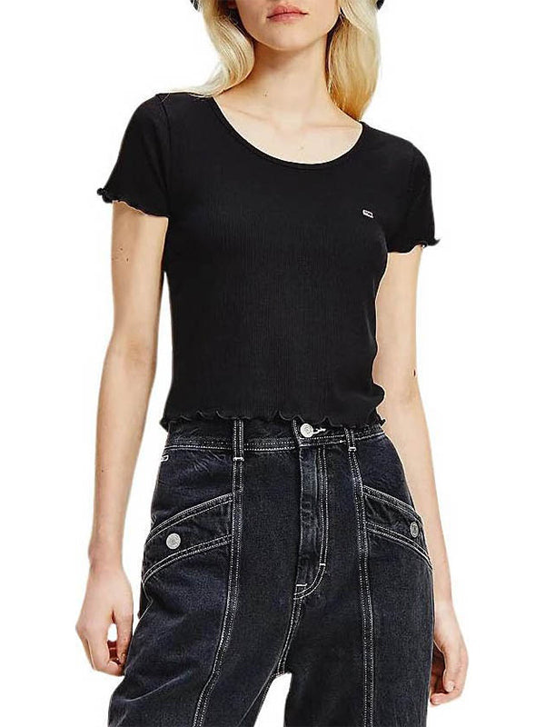 Tjw Skinny Crop Baby Black / L