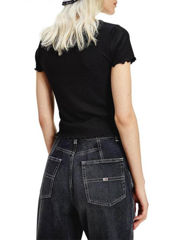 Tjw Skinny Crop Baby Black / L