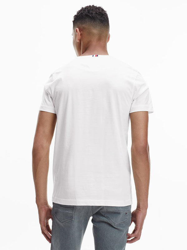 Tommy Flag Side Tee White / L