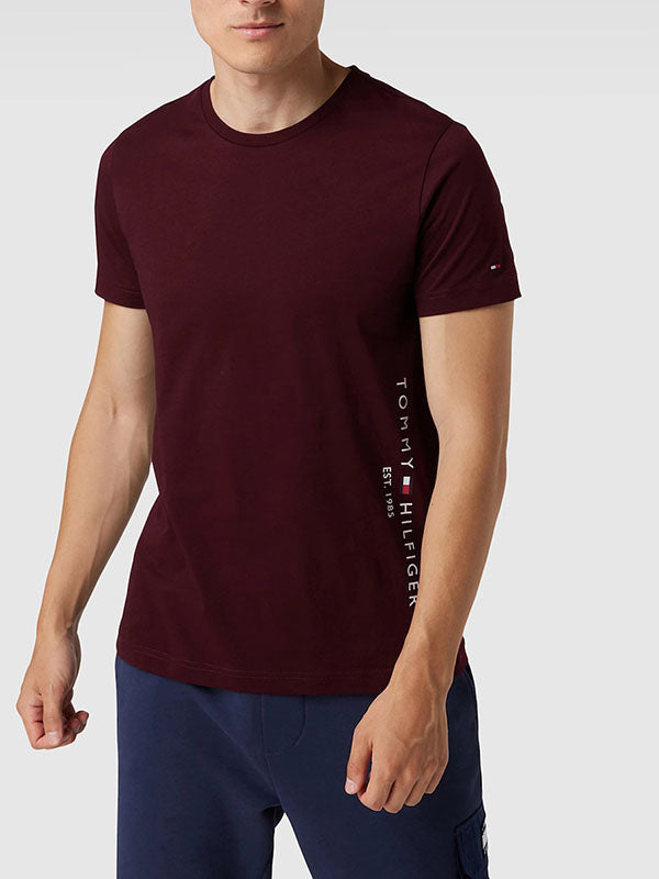 Tommy Flag Side Tee Deep Burgundy / L