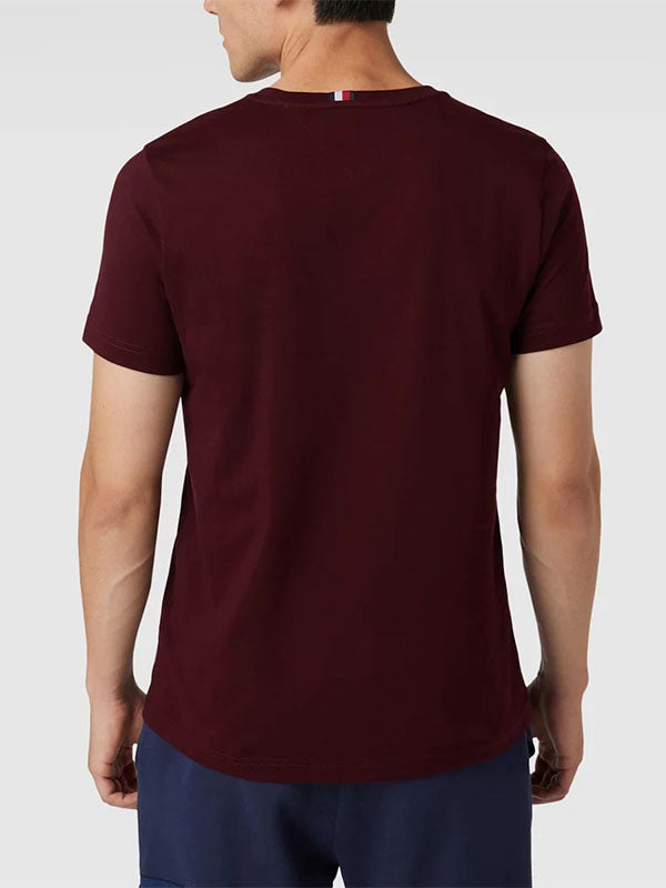 Tommy Flag Side Tee Deep Burgundy / L