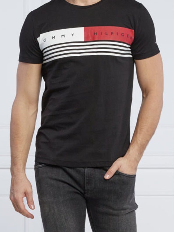 Corp Chest Stripe Te Black / L