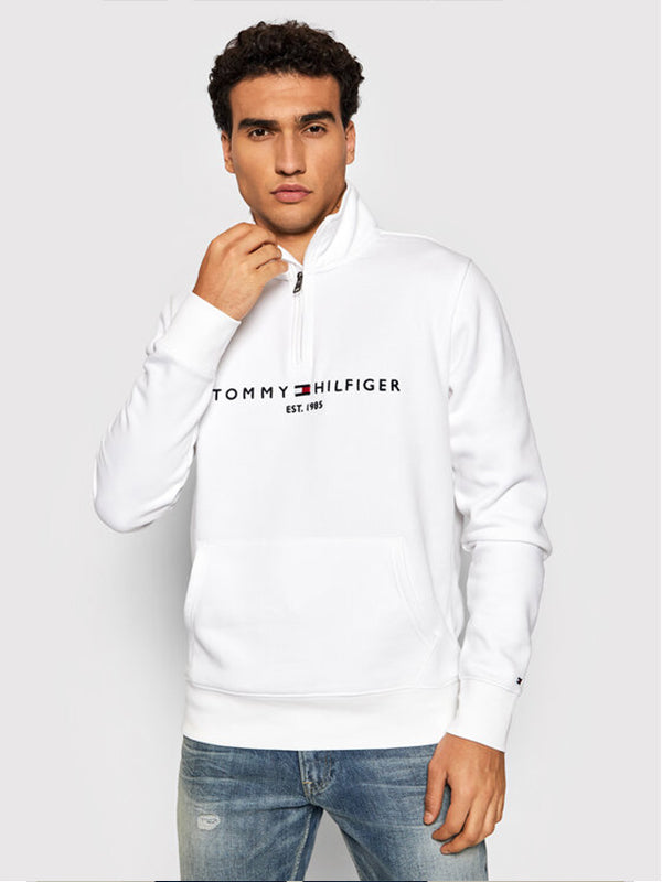 Tommy Logo Mockneck White / L