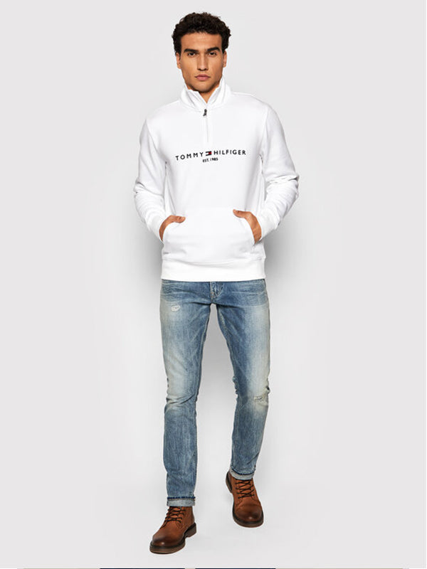 Tommy Logo Mockneck White / L