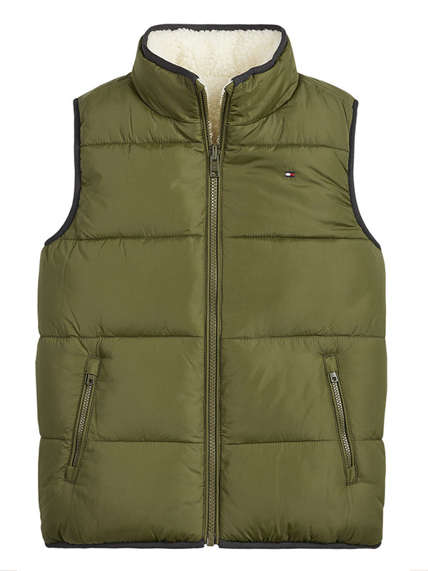 Reversible Sherpa Ve Dark Olive / Sherpa / 10