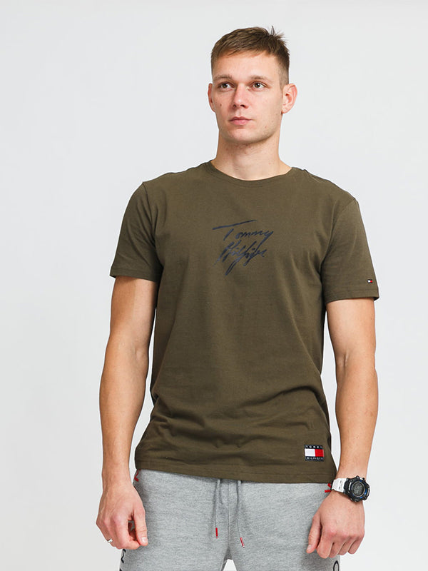 Cn Ss Tee Logo Army Green / XL