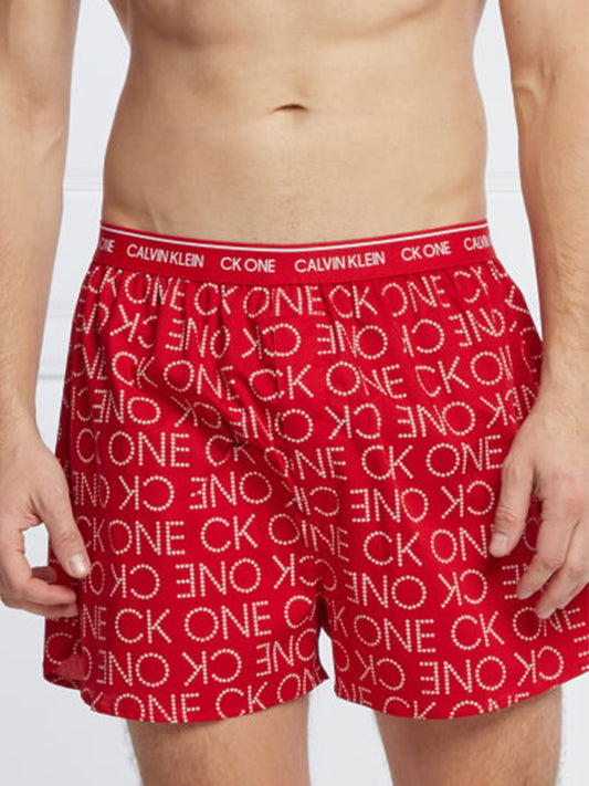 Boxer Trad STAR LOGO PRINT_RUSTIC RED / L