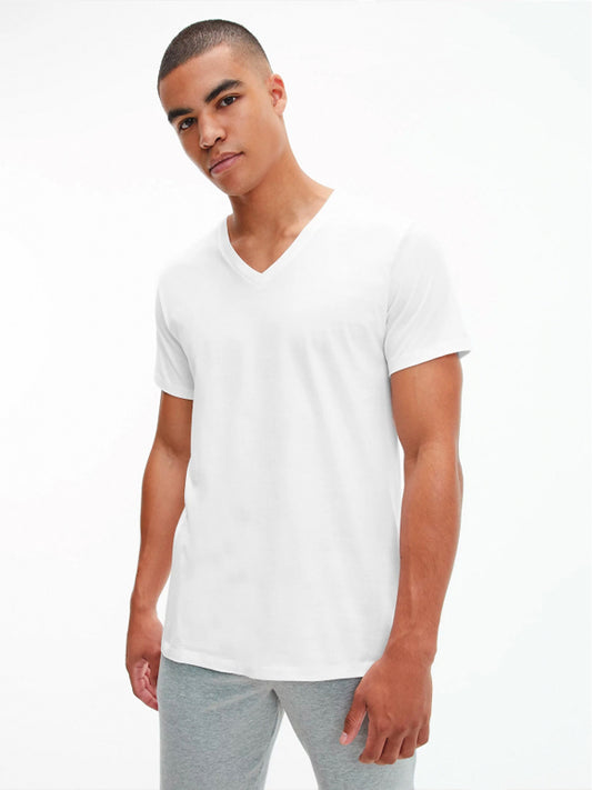 S/S V Neck 3Pk WHITE / L