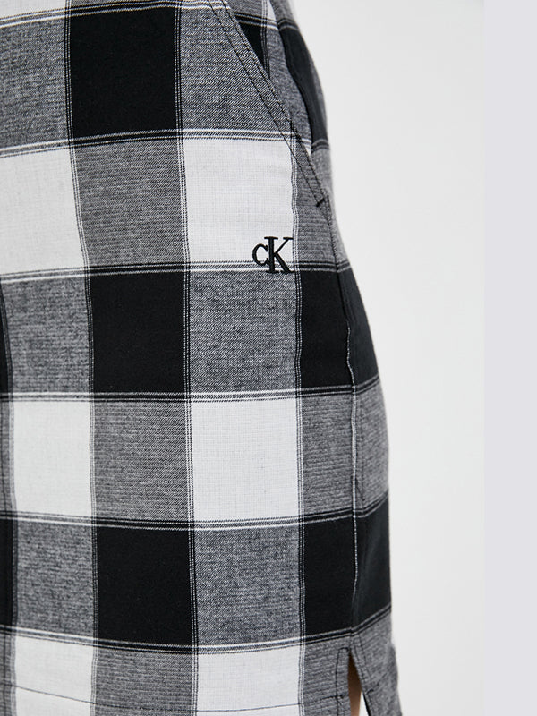 Checked Skirt Ck Black/Bright White / L