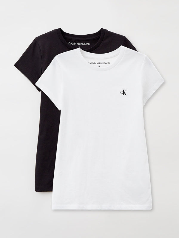 2-Pack Slim Monogram White / Black / 16