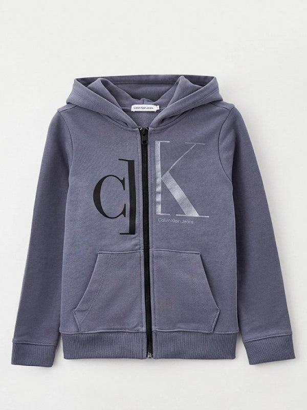 Mixed Monogram Zip T Asphalt Grey / 10