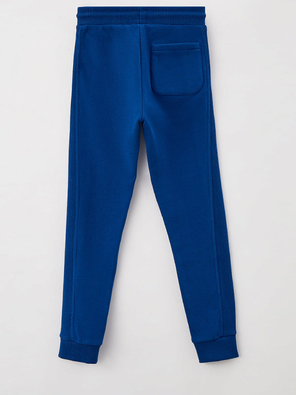 Badge Rib Sweatpants Naval Blue / 12