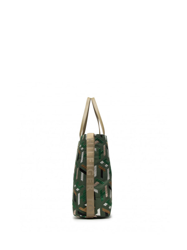 Iconic Tommy Tote Mo Green Monogram / OS