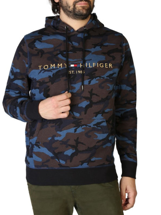 Camo Tommy Logo Hood Navy Camo / L