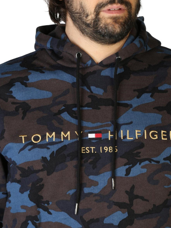 Camo Tommy Logo Hood Navy Camo / L