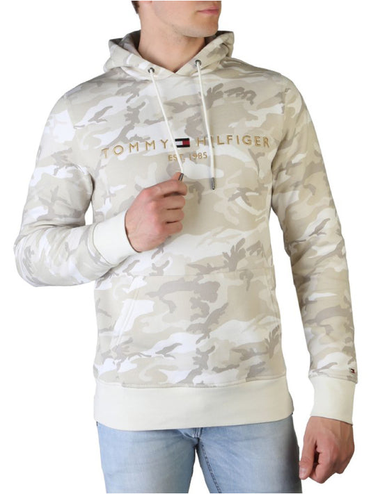 Camo Tommy Logo Hood Ecru Camo / L