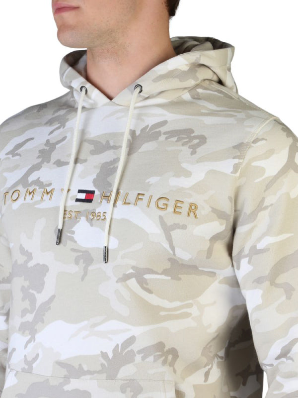 Camo Tommy Logo Hood Ecru Camo / L