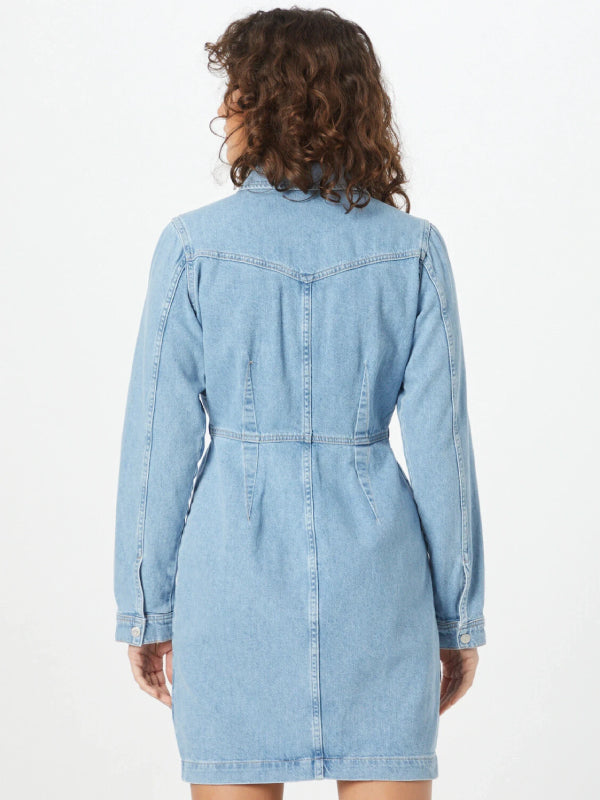 Slim Denim Dress Ce8 Denim Light / L