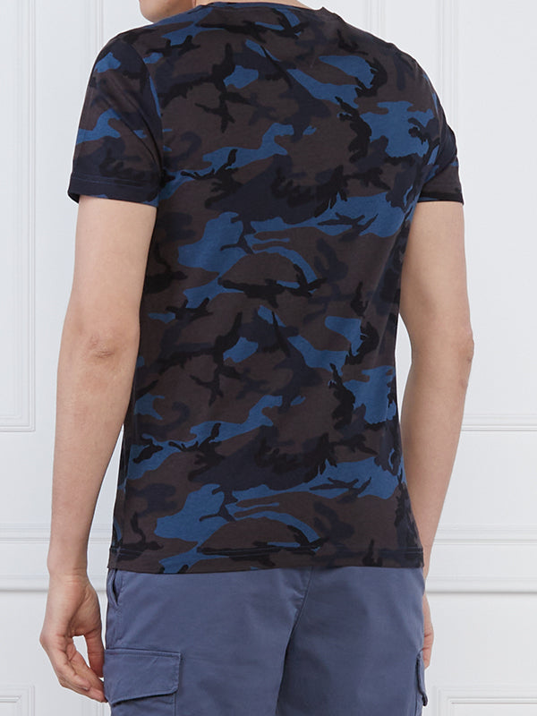 Camo Tommy Logo Tee Navy Camo / L