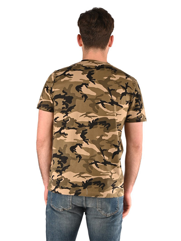 Camo Tommy Logo Tee Olive Camo / L