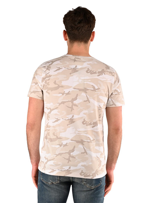 Camo Tommy Logo Tee Ecru Camo / L