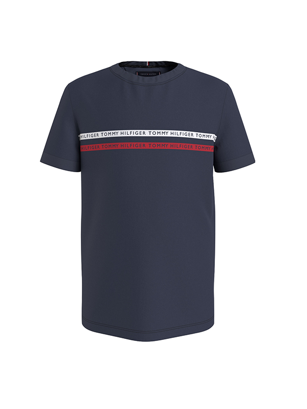 Tommy Tape Tee S/S Twilight Navy / 10