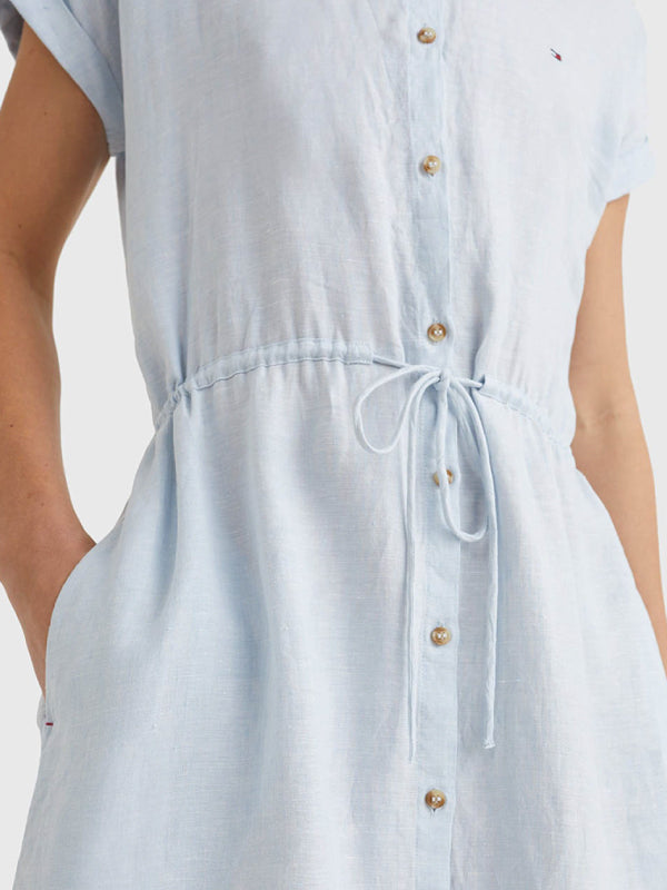 Linen Midi Shirt Dre Breezy Blue / 42