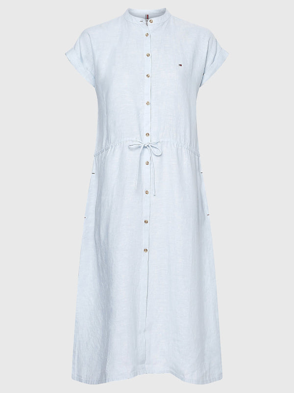 Linen Midi Shirt Dre Breezy Blue / 42