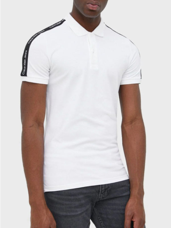 Contrast Tape Polo Bright White / L