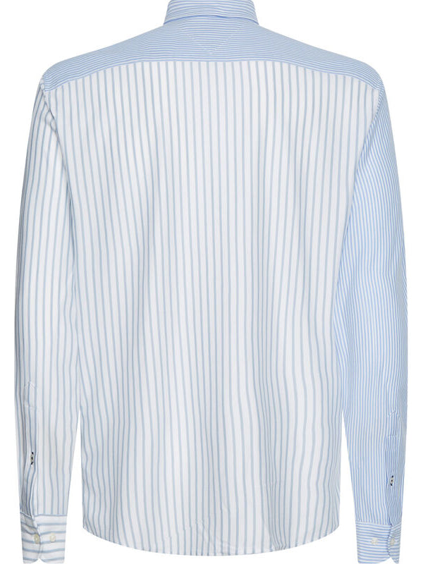 Knit Striped Blockin White / Breezy Blue / L